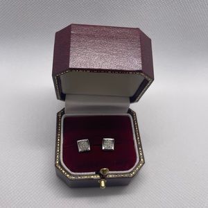 14 karat genuine diamond earrings